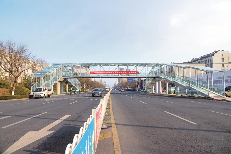 濰坊市奎文區(qū)中新雙語鋁合金人行天橋